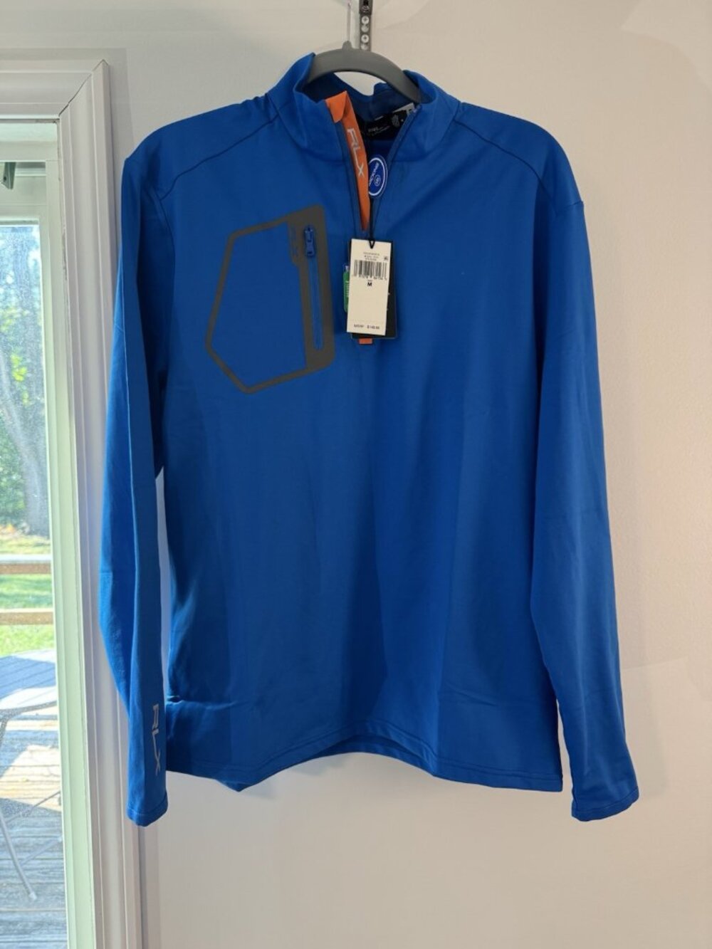 RLX Ralph Lauren Golf Quarter-Zip Pullover Men's M Blue NWT